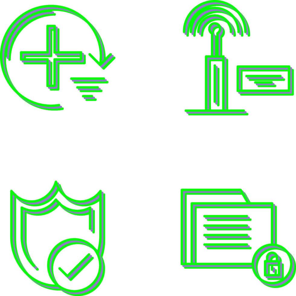 Add and Signal Icon vector