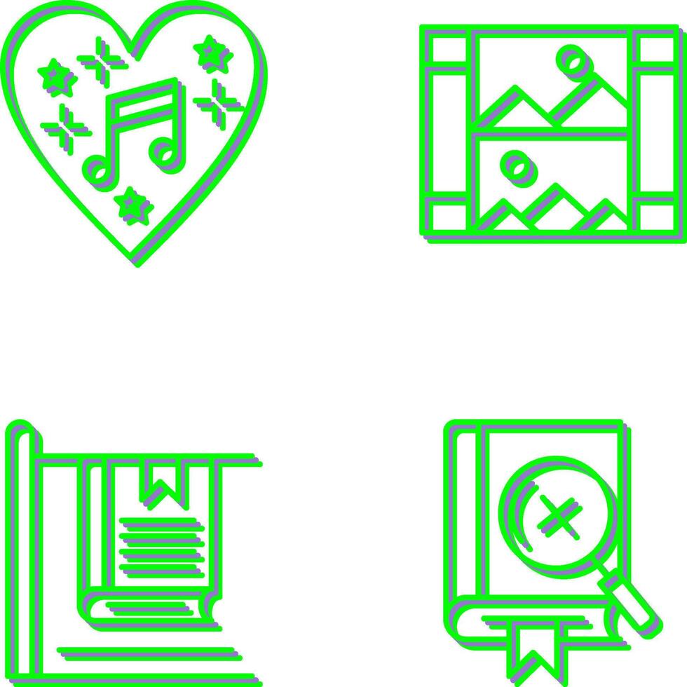 Music and Gallery Icon vector