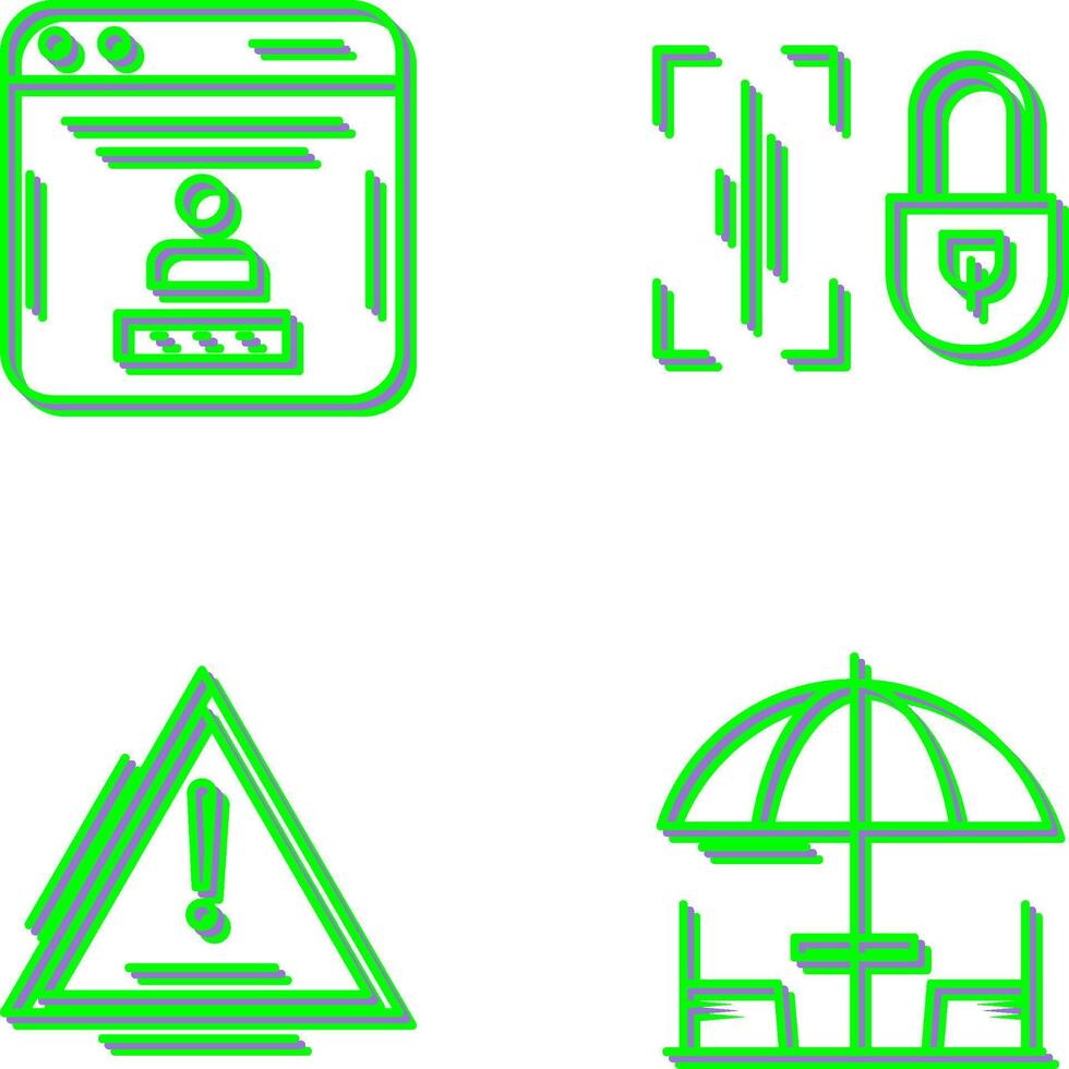 Voice Lock and Password Icon vector