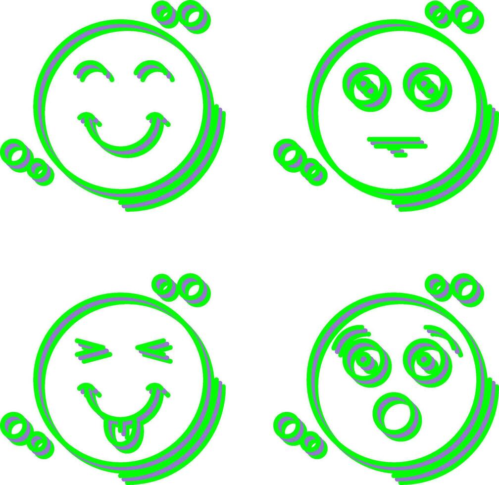 Smile and Neutral Icon vector