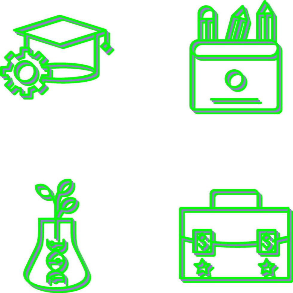 Bachelor and Pencils Icon vector