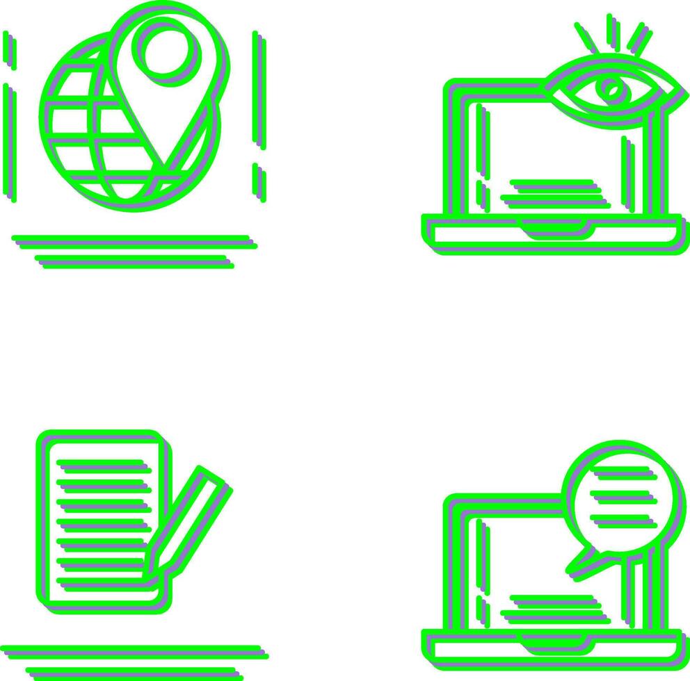 Map and Monitoring Icon vector