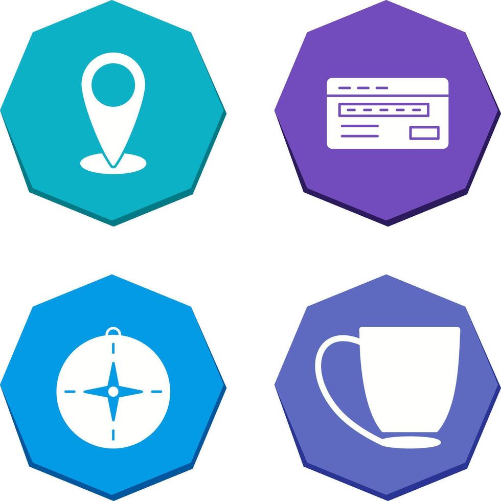 location and credit card Icon vector