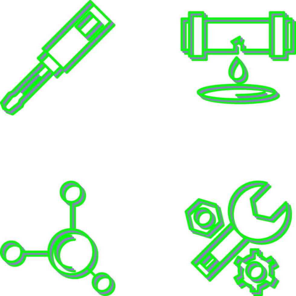 Screwdriver and Leak Icon vector