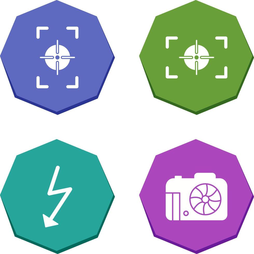 focus vertical and focus horizontal Icon vector