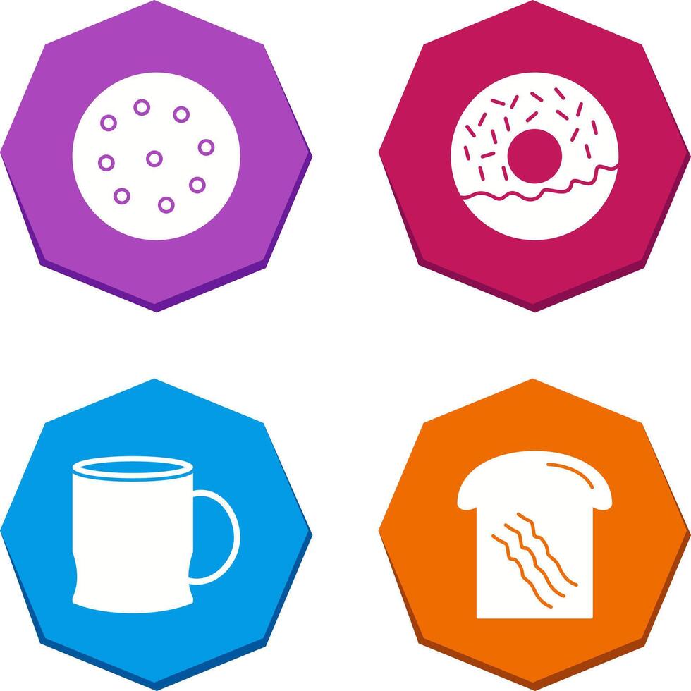 cookie and doughnut Icon vector