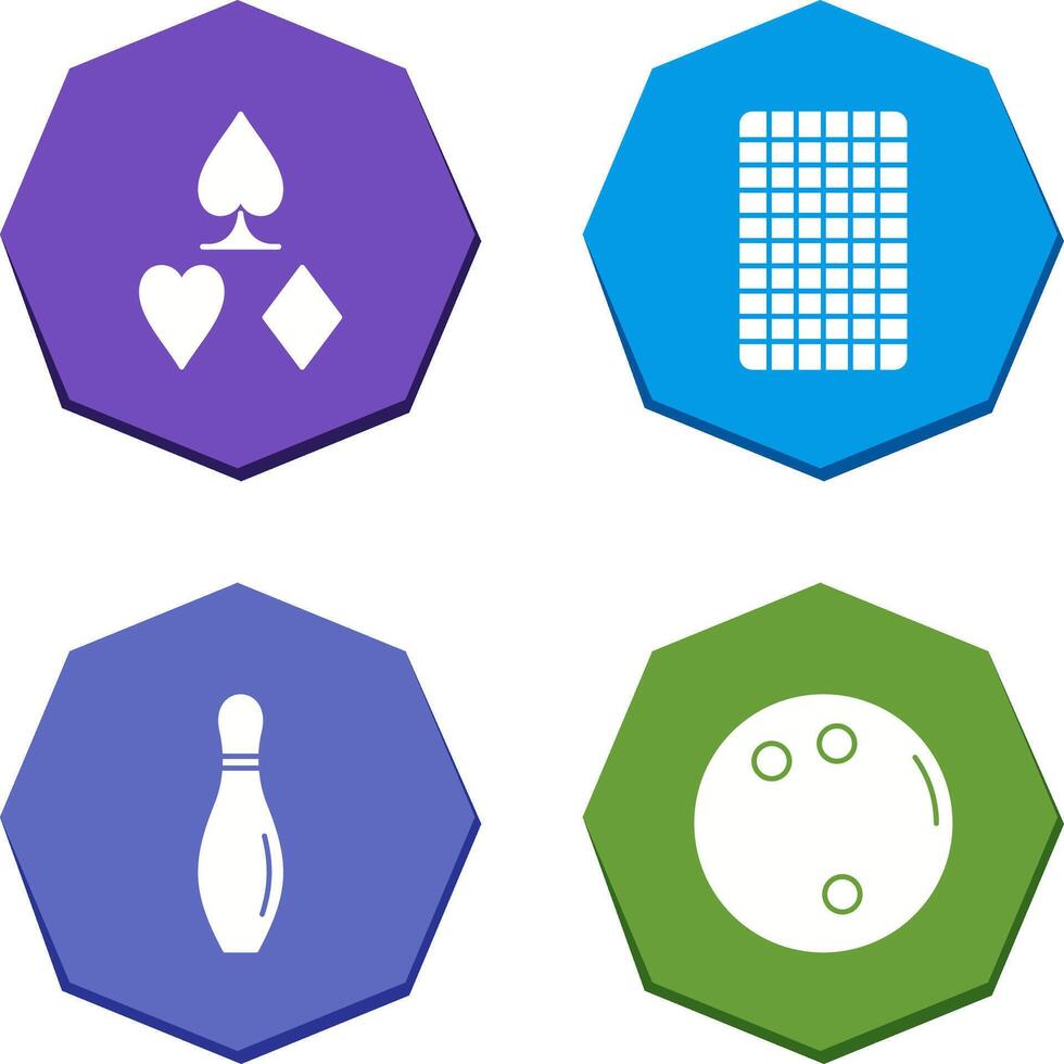 card suits and card backward Icon vector