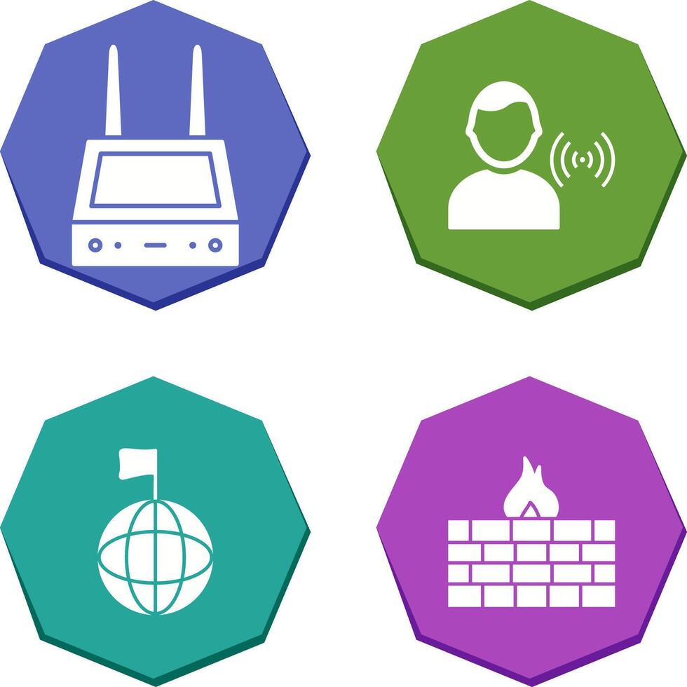 router and signal Icon vector