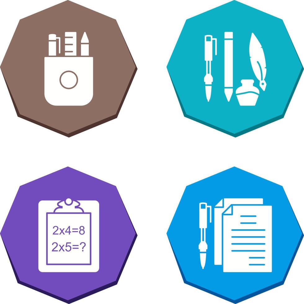 Stationery and Writing Equipment Icon vector