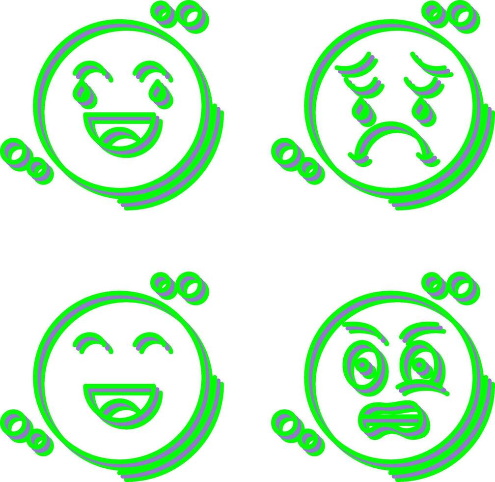 Loughing and Unhappy Icon vector