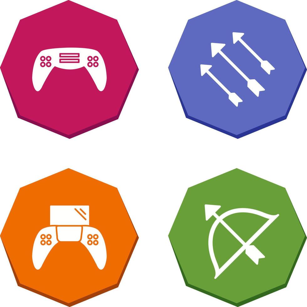 Gaming Console and Arrows Icon vector