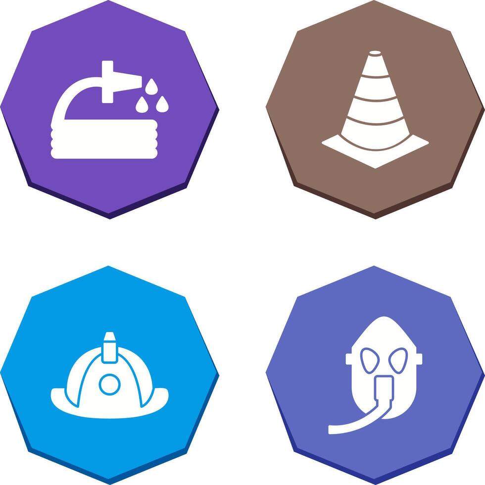 water hose and cone Icon vector