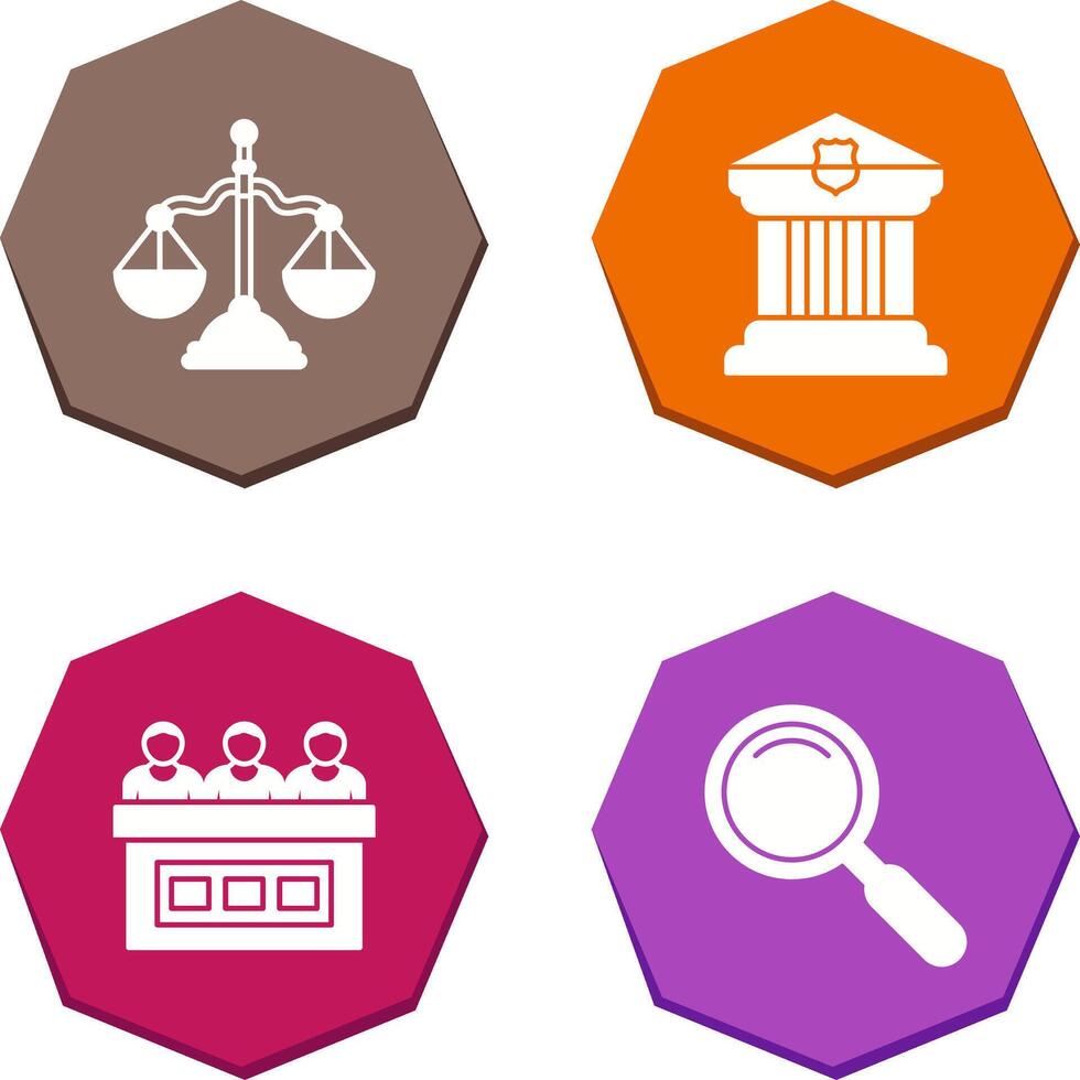 Balance and Courthouse Icon vector