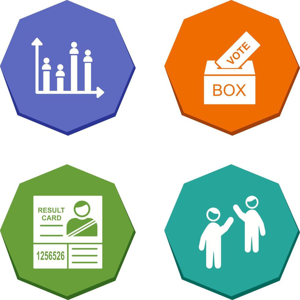 Giing Vote and Candidate and Graph Icon vector
