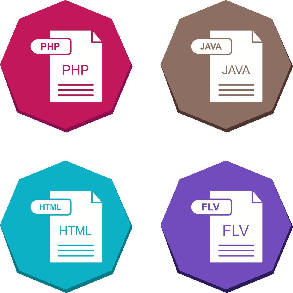 PHP and Java Icon vector
