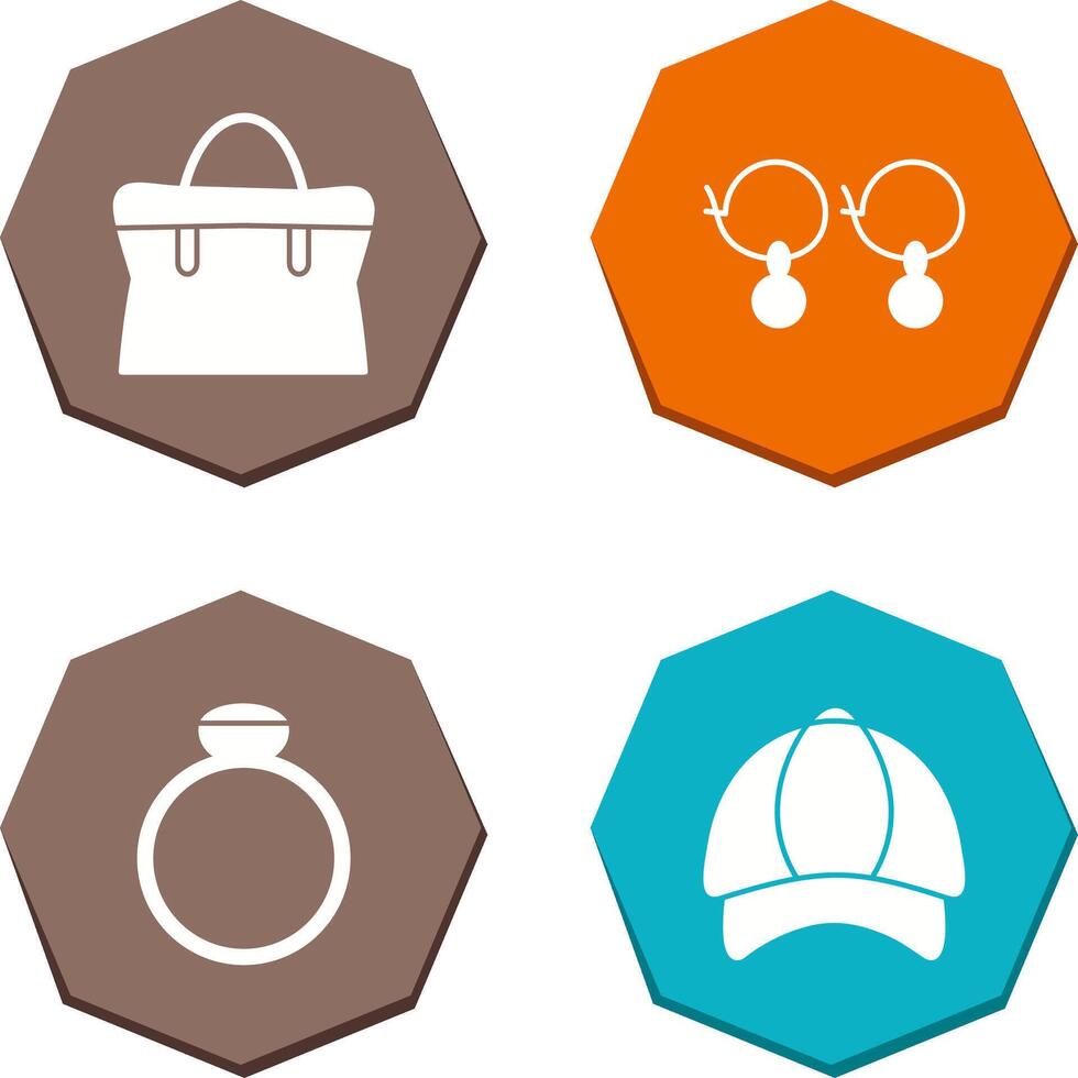 Bag and Earrings Icon vector