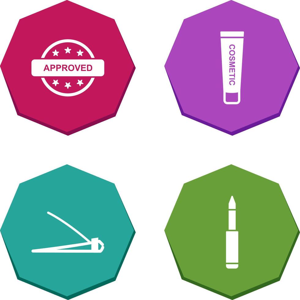 Approved and Creem Icon vector