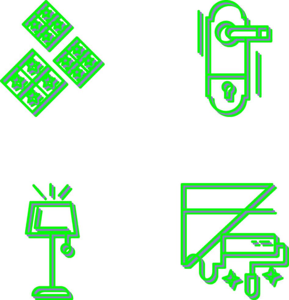 Tiles and Doorknob Icon vector