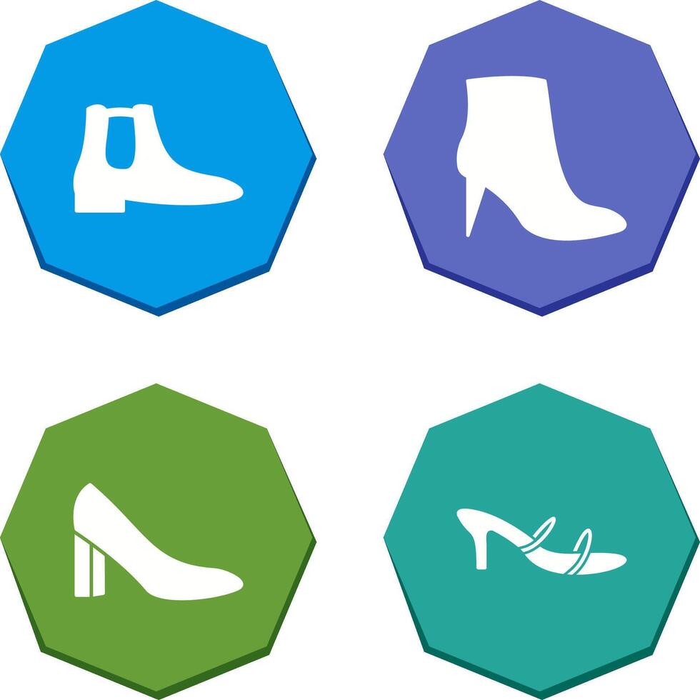 Men Boots and high heels Icon vector