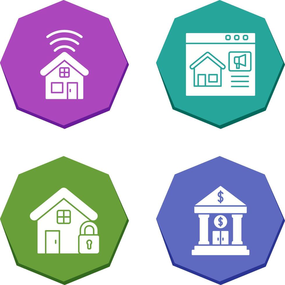 Smart house and Marketing Icon vector