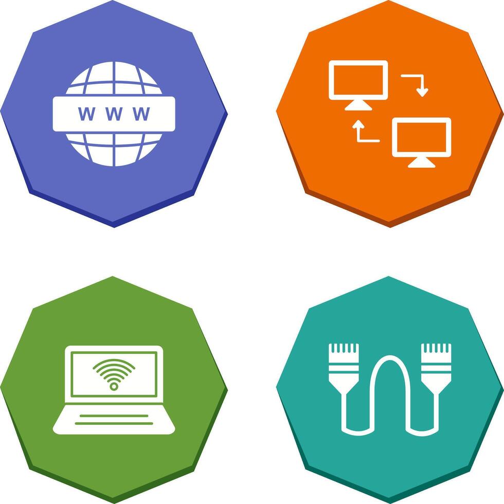 Sharing Systems and World Wide Icon vector