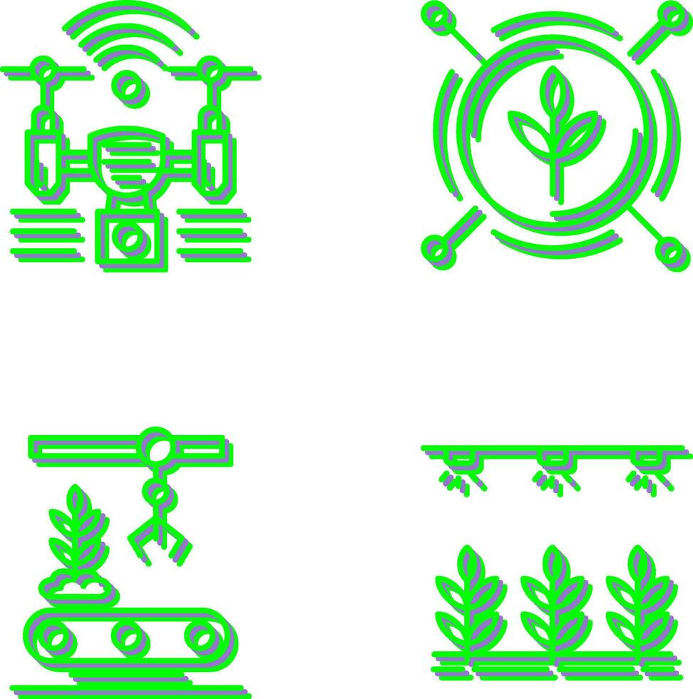 Analytics and Drone Icon vector