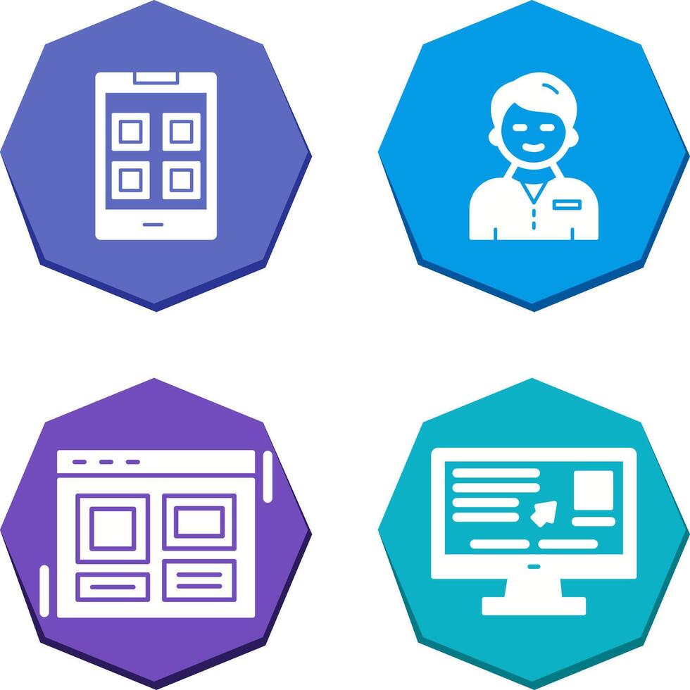 Apps and User person Icon vector