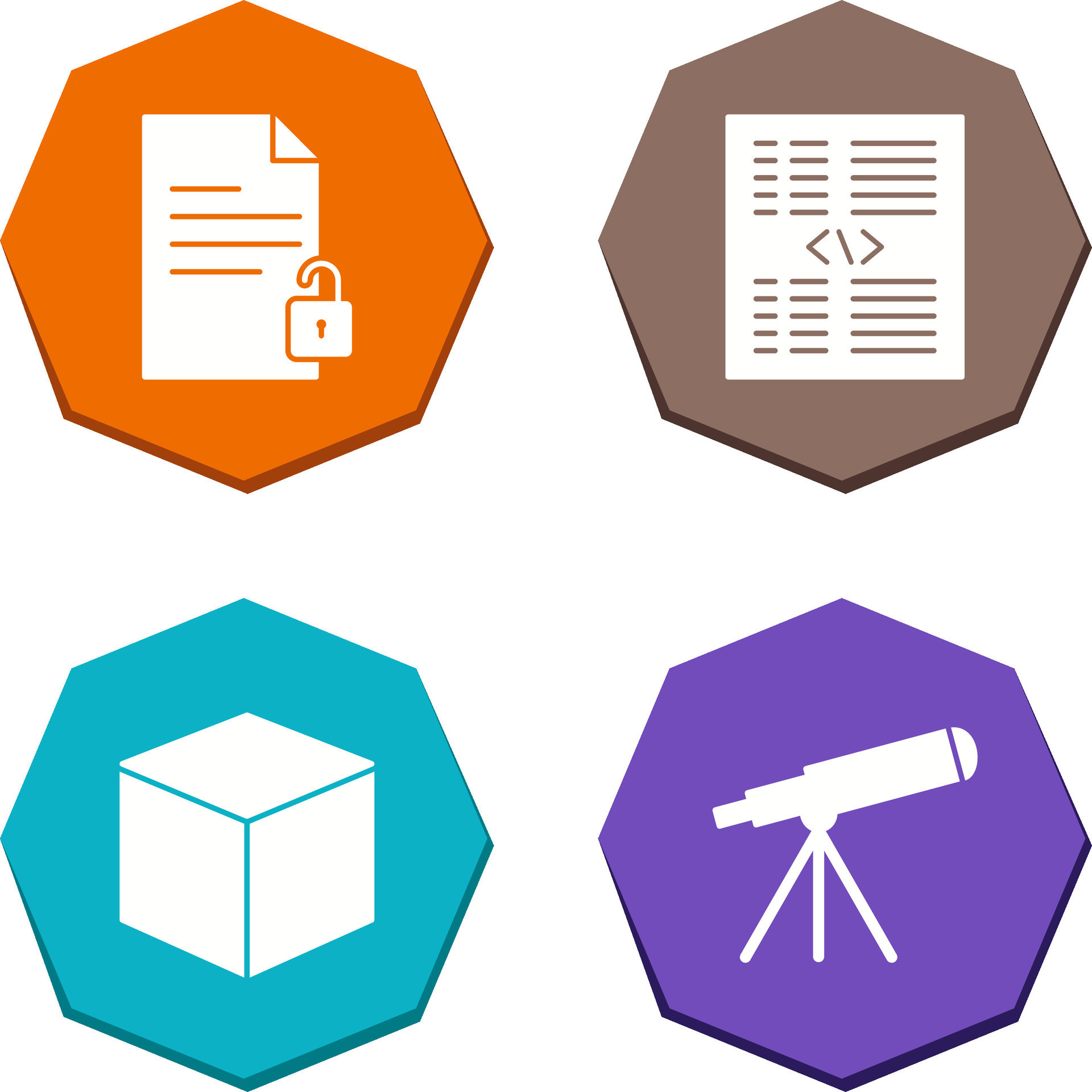 unlock document and piece of code Icon 44709875 Vector Art at Vecteezy