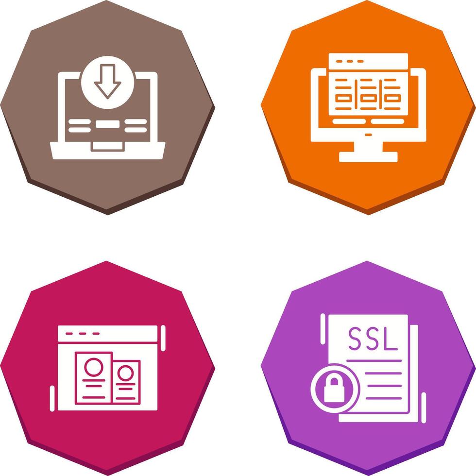 Downlaod and Layout Icon vector