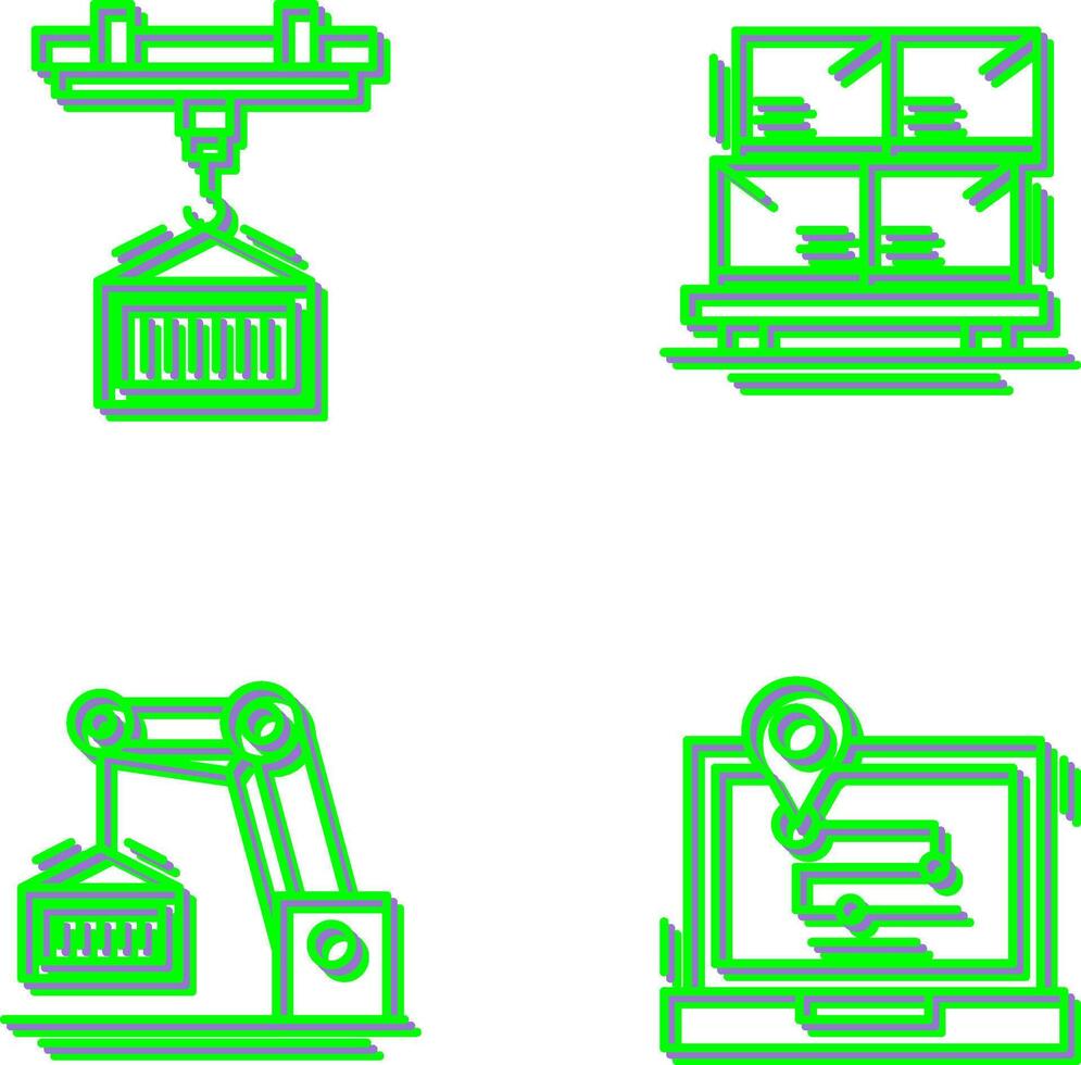 crane and stock Icon vector