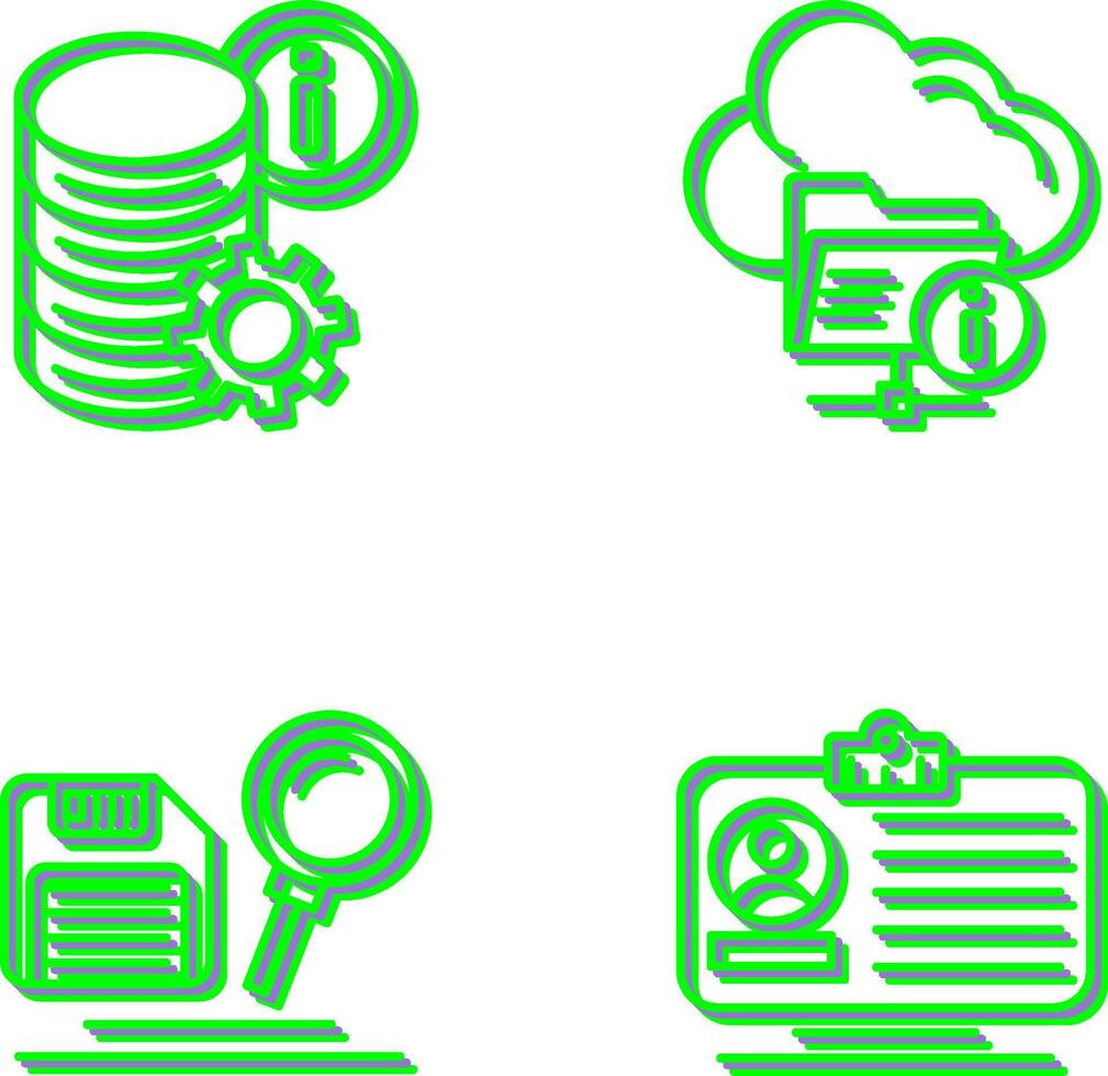 data and folder Icon vector