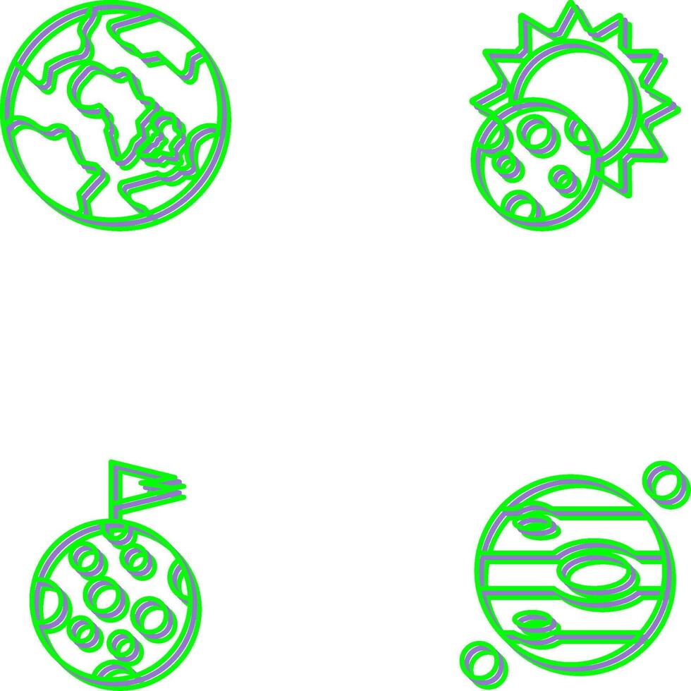 earth and eclipse Icon vector