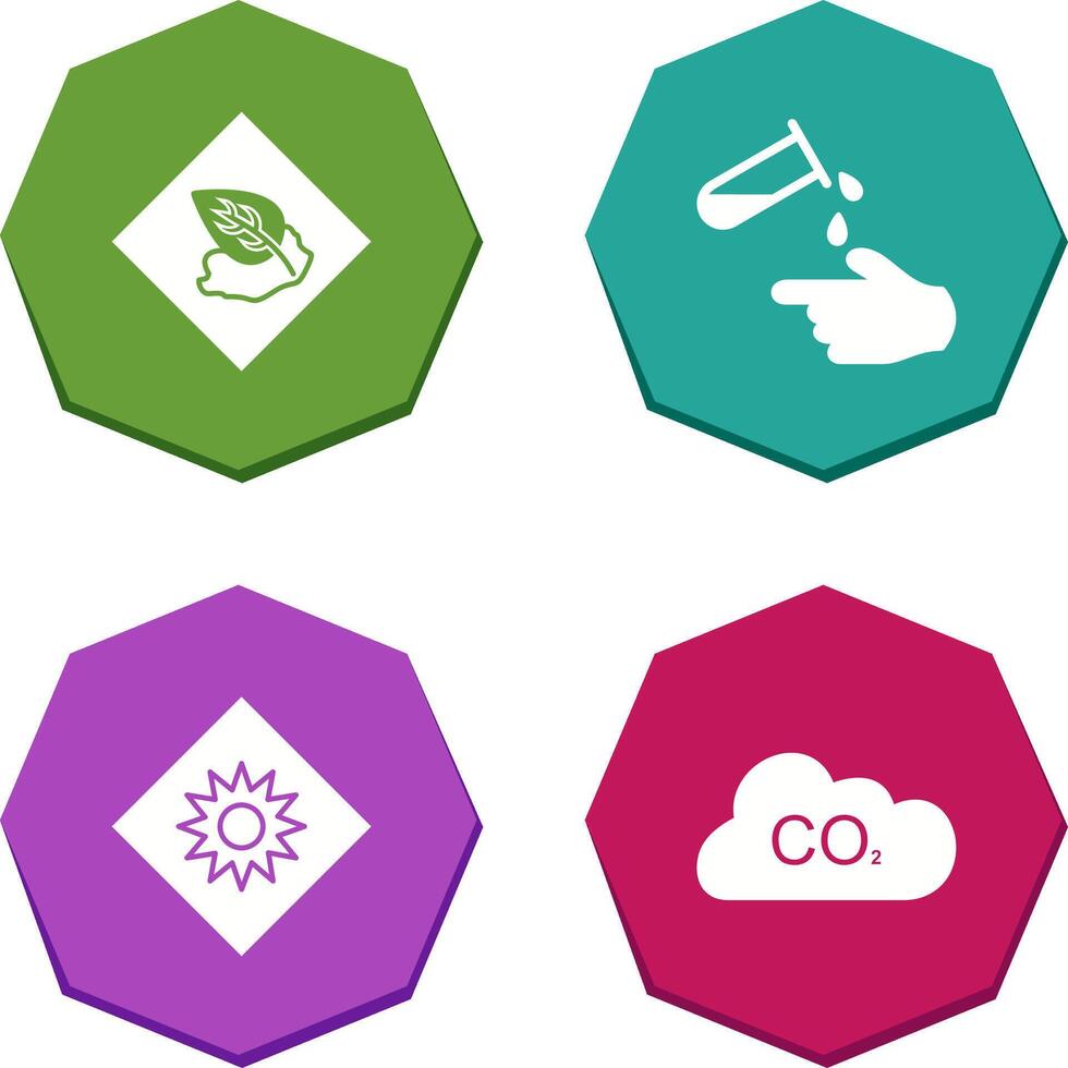 Environment hazard and Corrosive hazard Icon vector