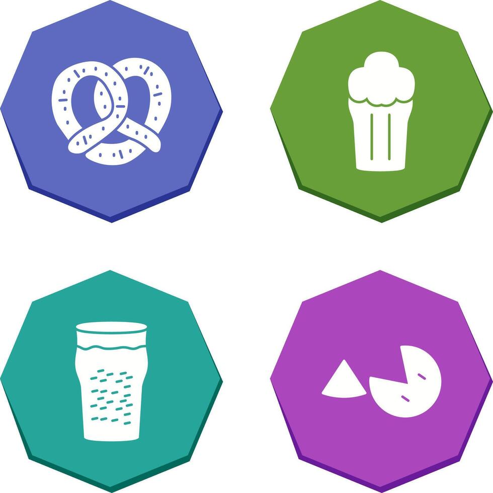 Pretzel and Pint of Beer Icon vector