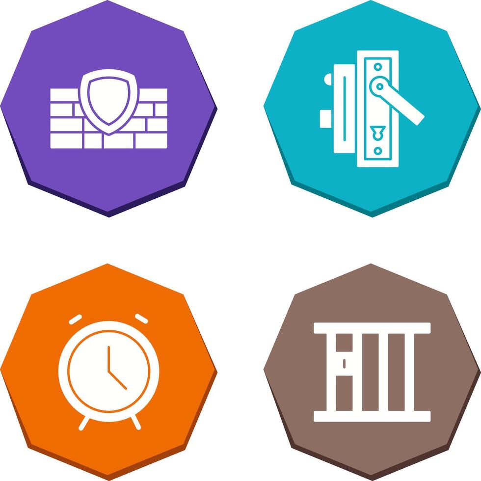 Firewall and Door Handle Icon vector