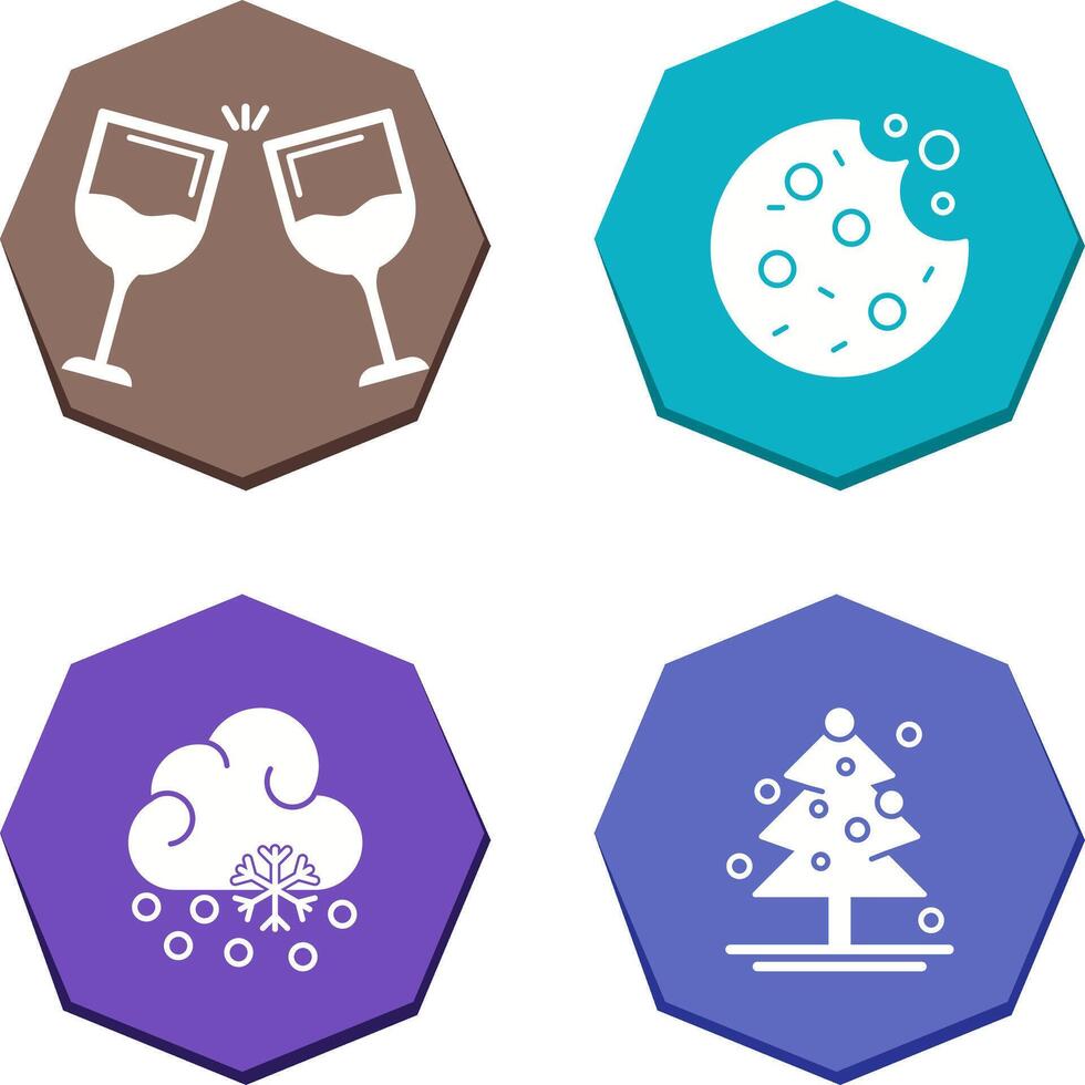 Wine and Cookie Icon vector