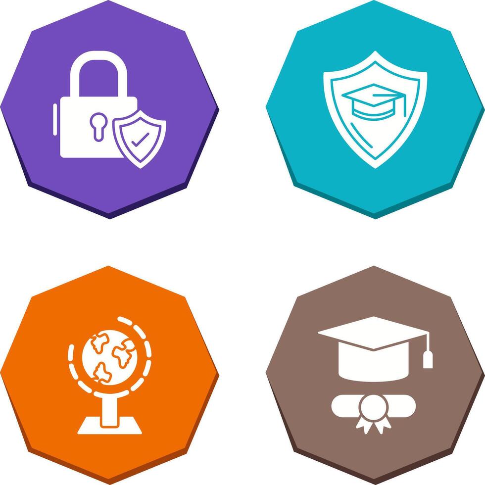 Secure and Education Icon vector