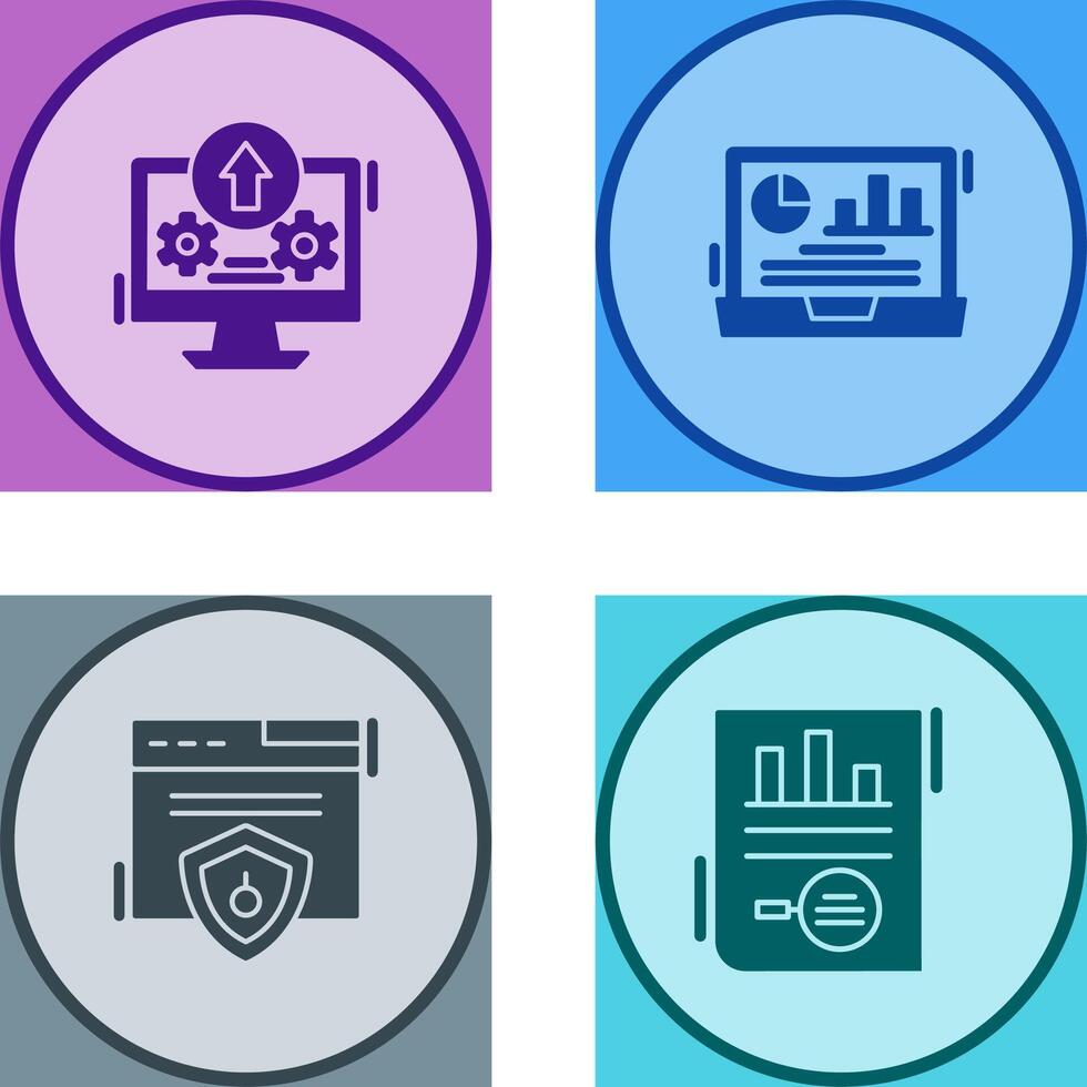 Upload and Dashboard Icon vector