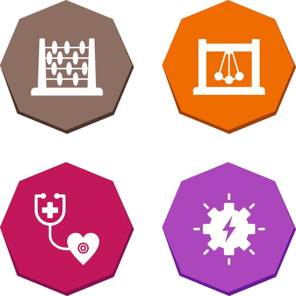 Abacus and Pendulum Icon vector
