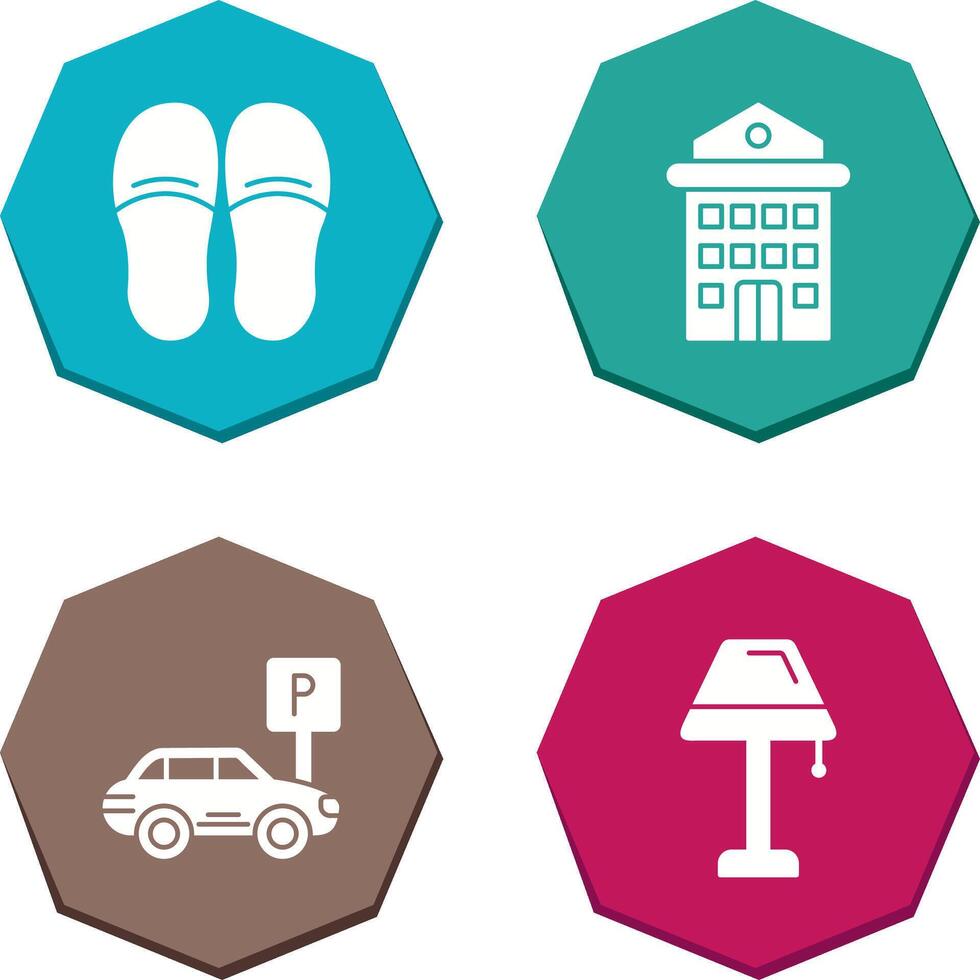 Slippers and Hotel Icon vector