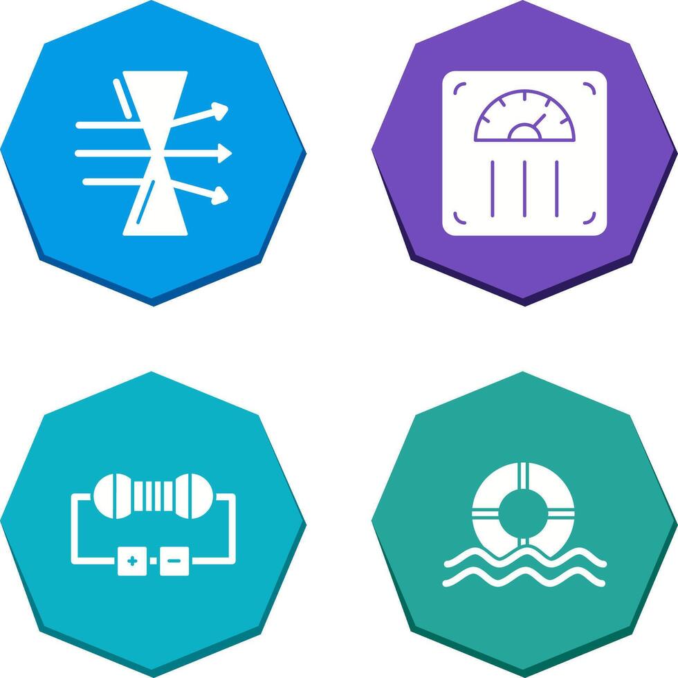 Dispersion and Weight Scale Icon vector