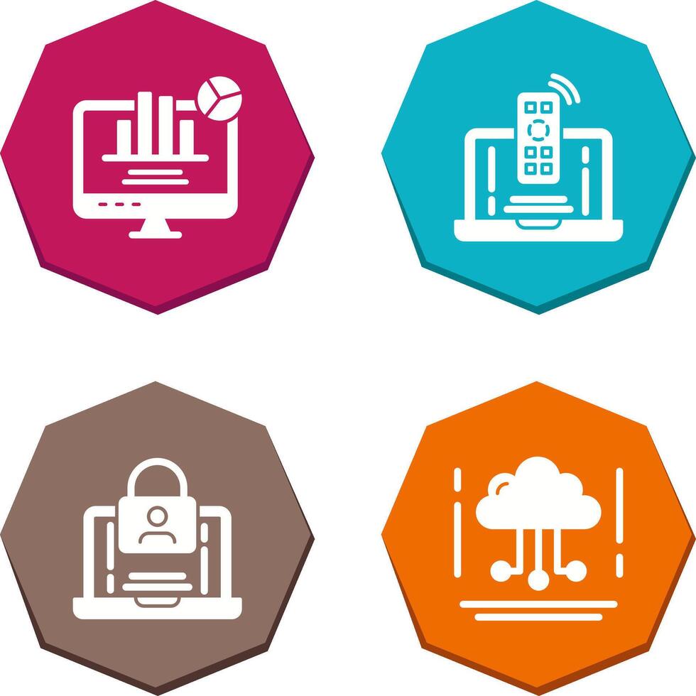 Remote and Analysis Icon vector