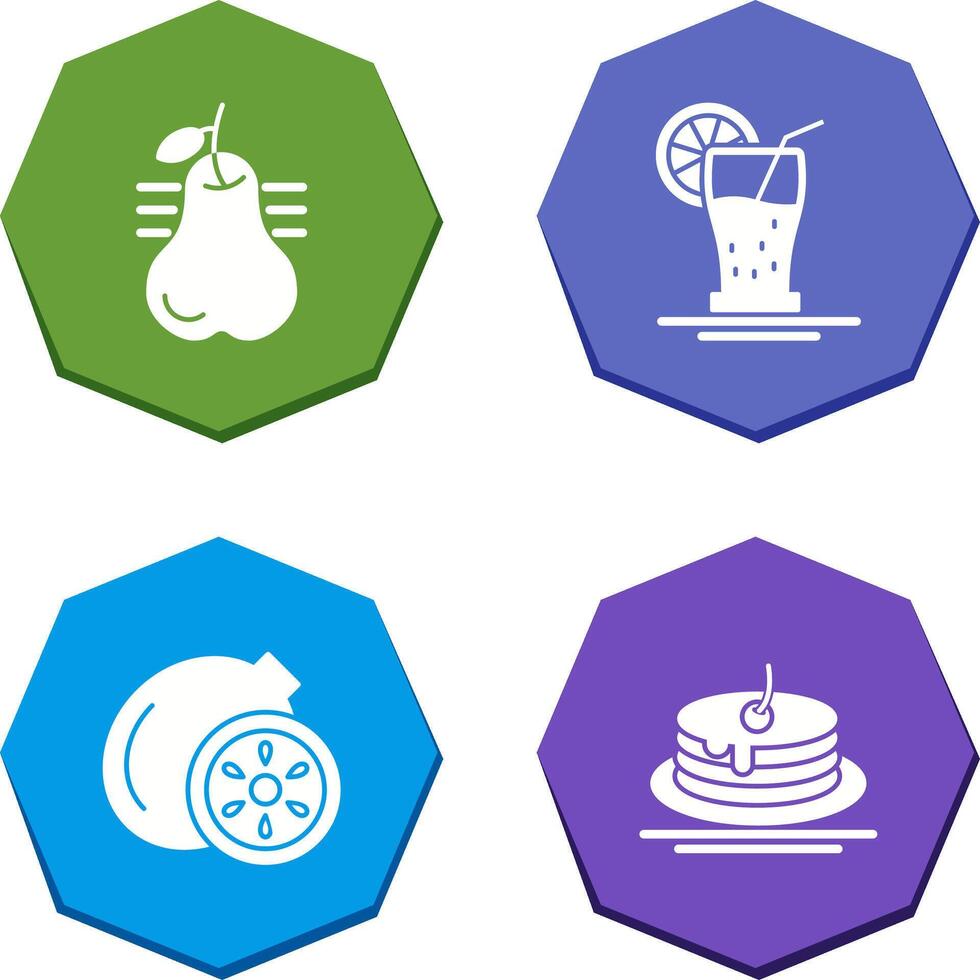 Pear and Orange Juice Icon vector