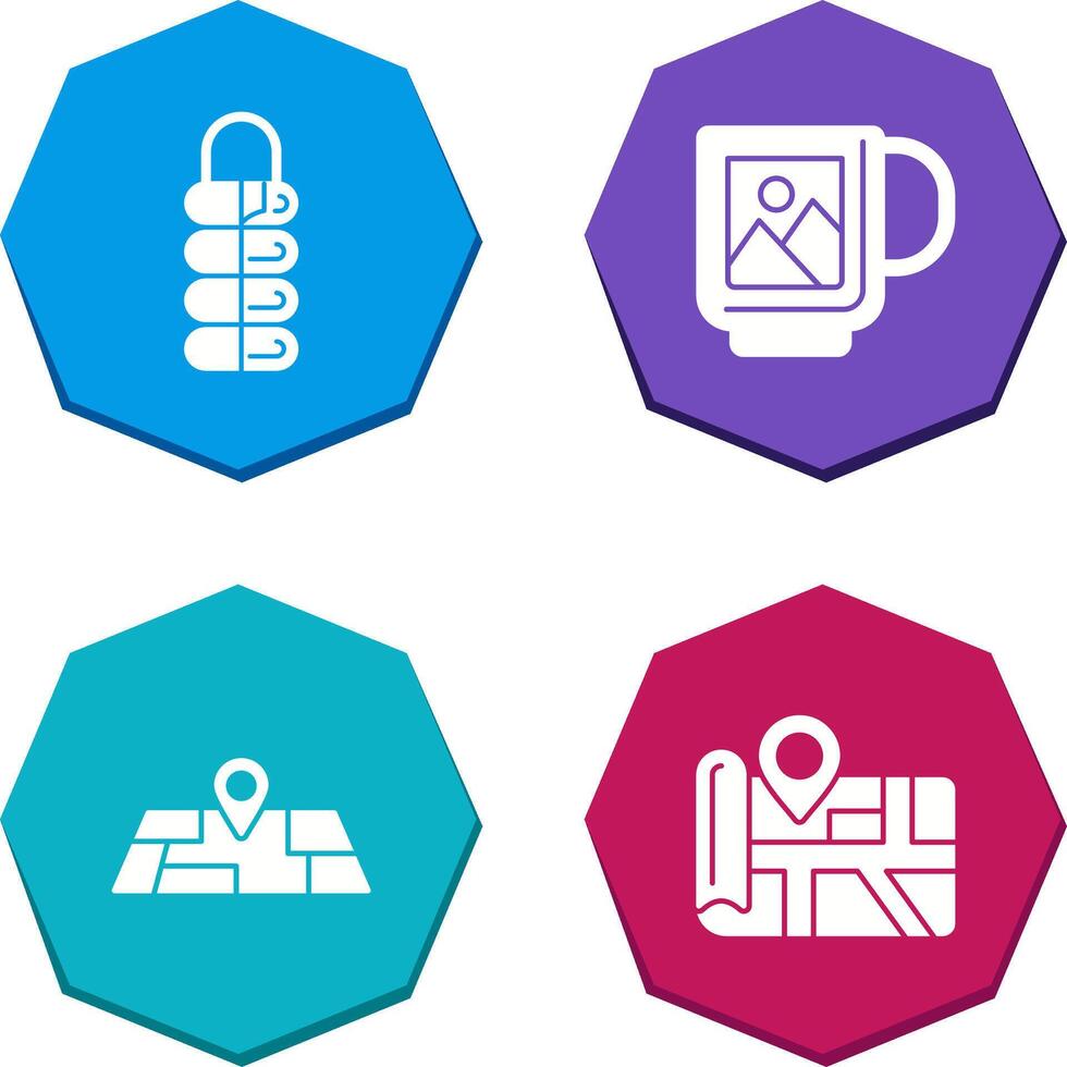 Sleeping Bag and Mug Icon vector