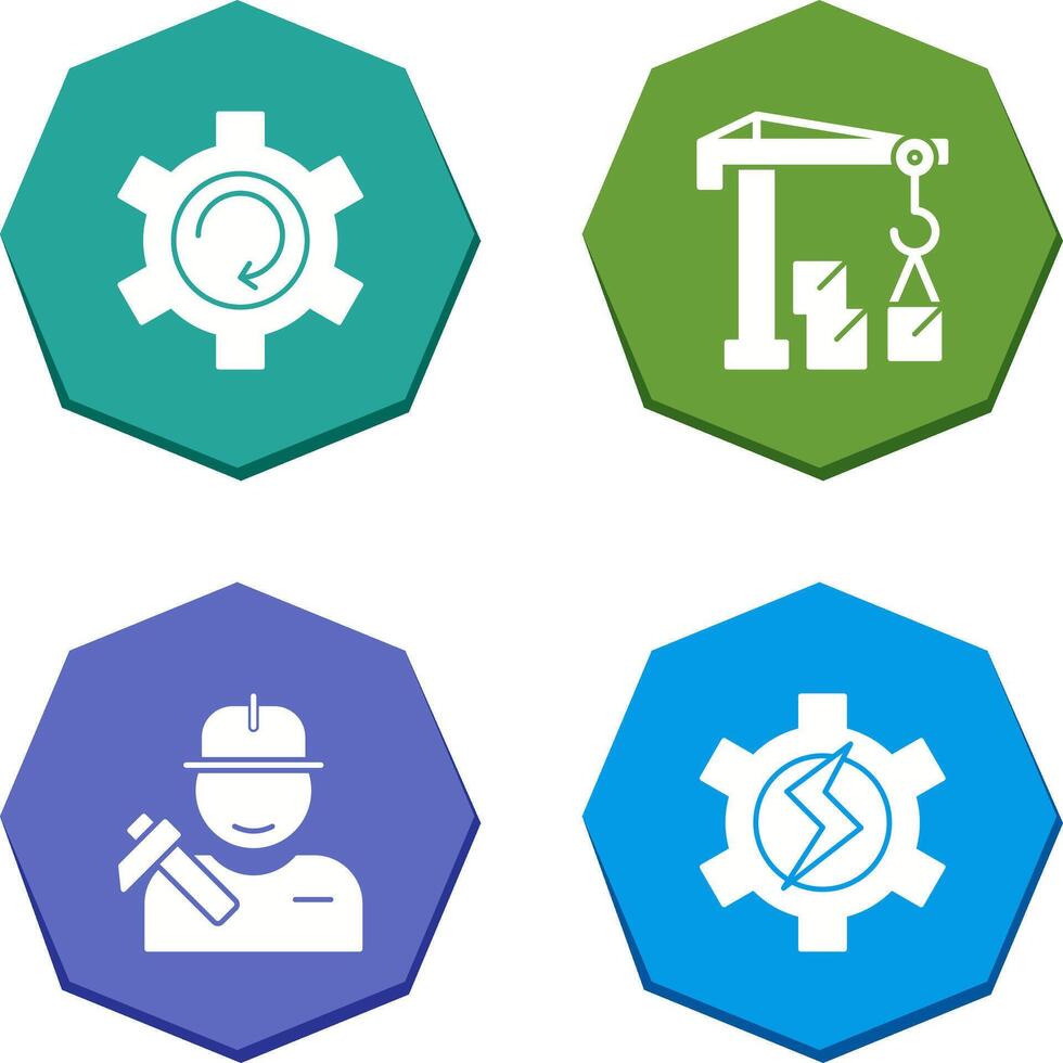Upgrade and Robotic Arm Icon vector