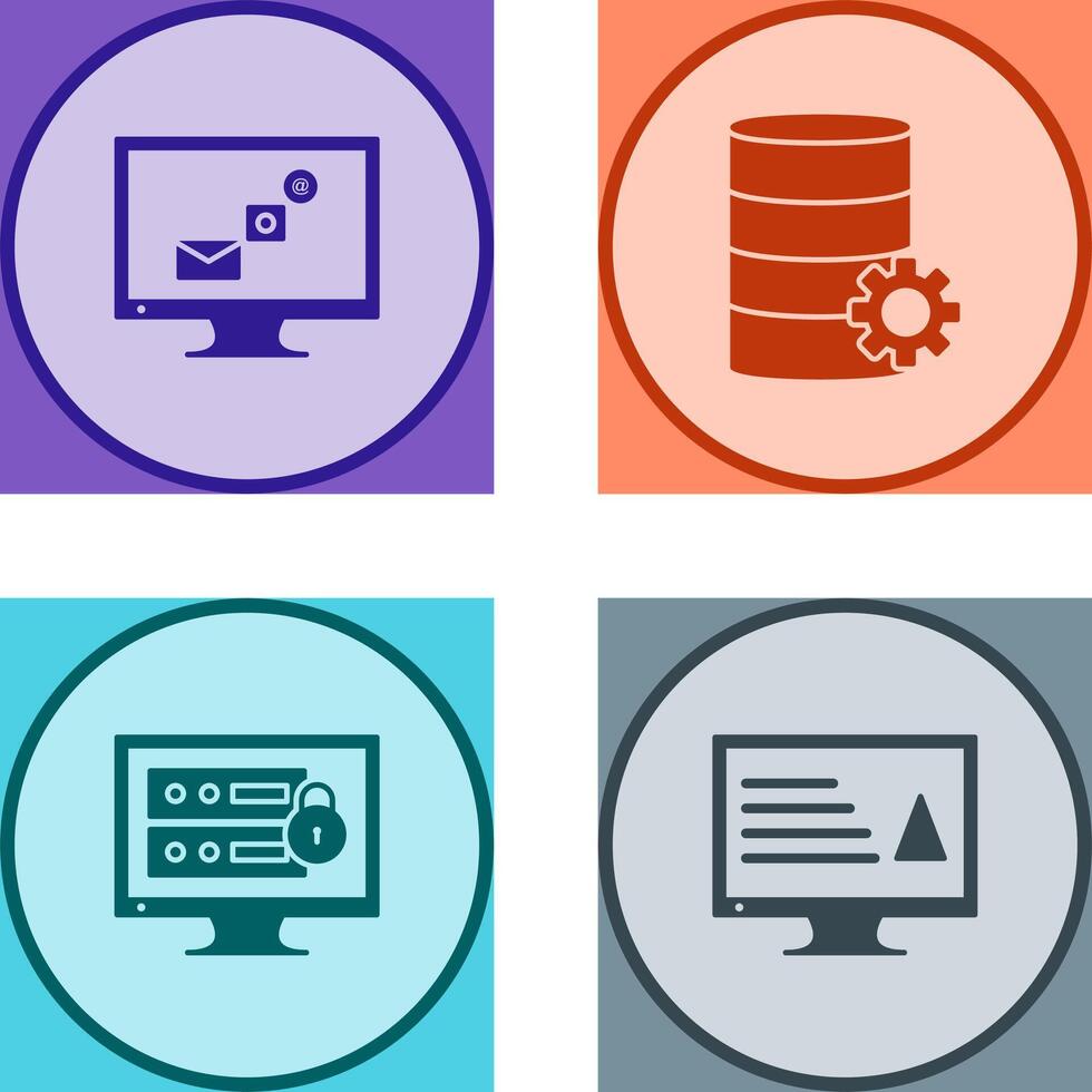 digital marketing and database management Icon vector