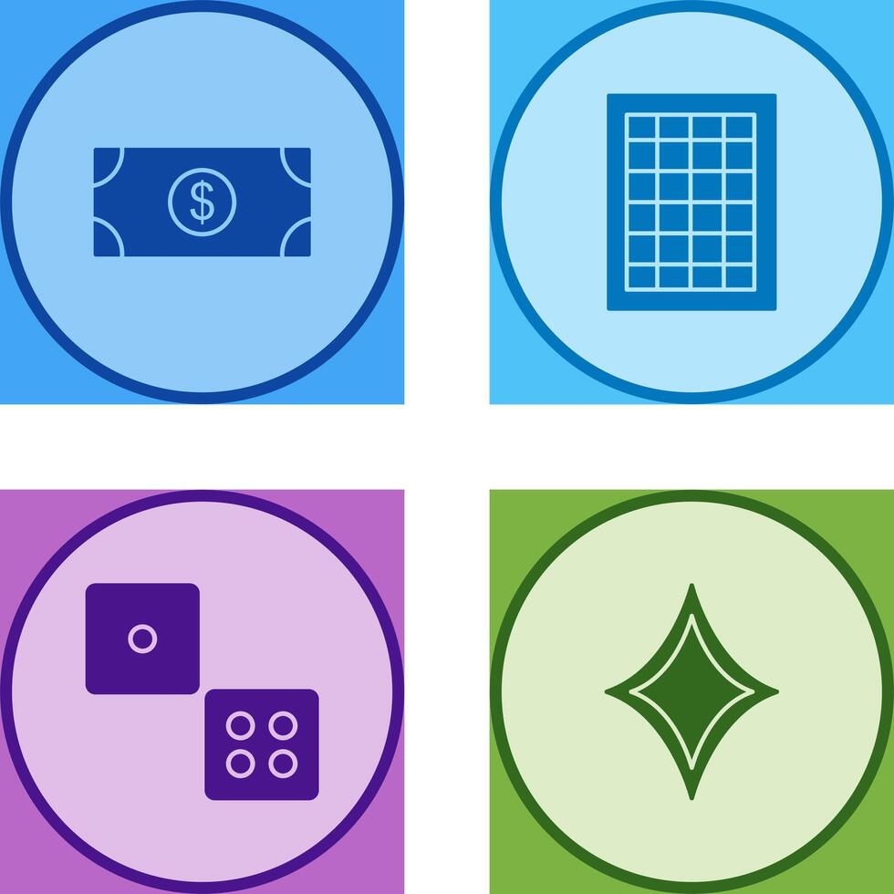 dollar bill and table of rates Icon vector