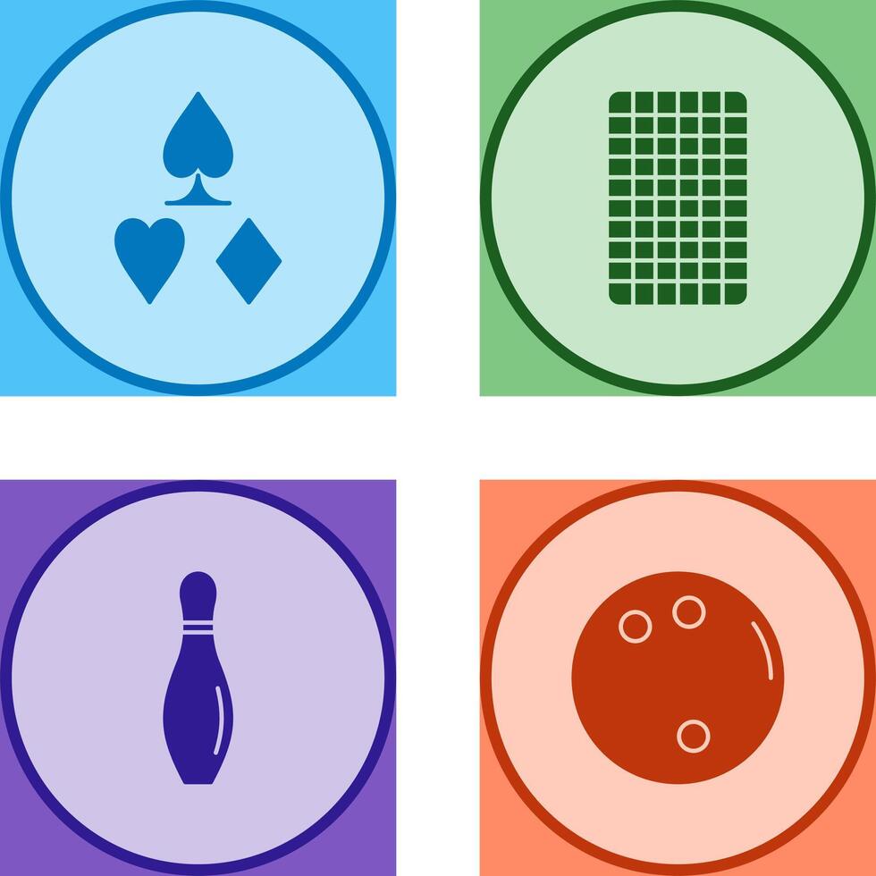 card suits and card backward Icon vector