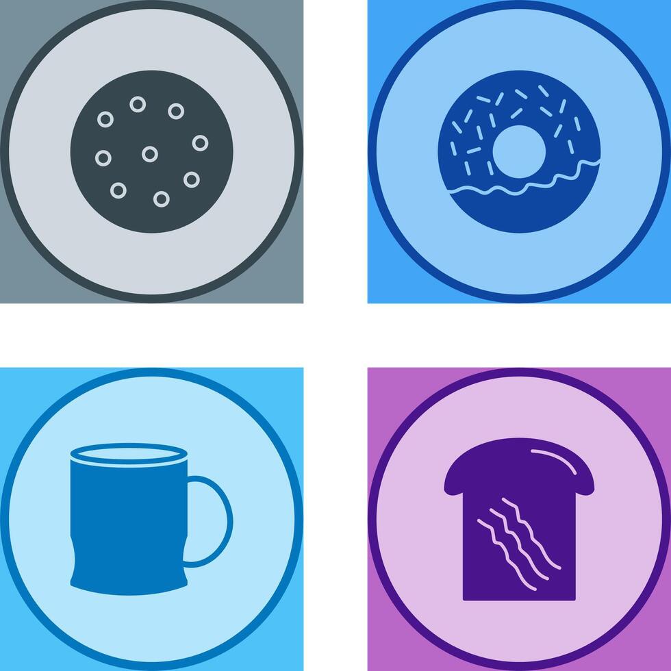 cookie and doughnut Icon vector