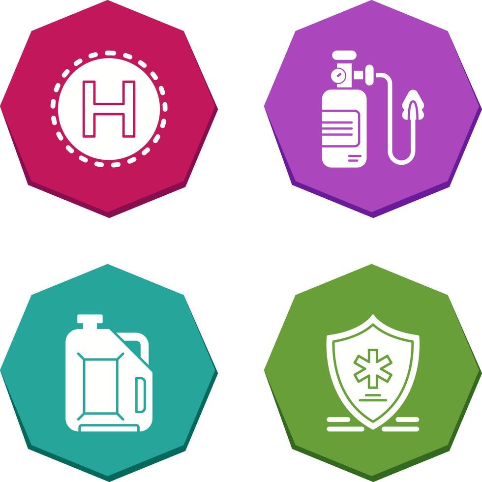Helipad and Oxygen Icon vector